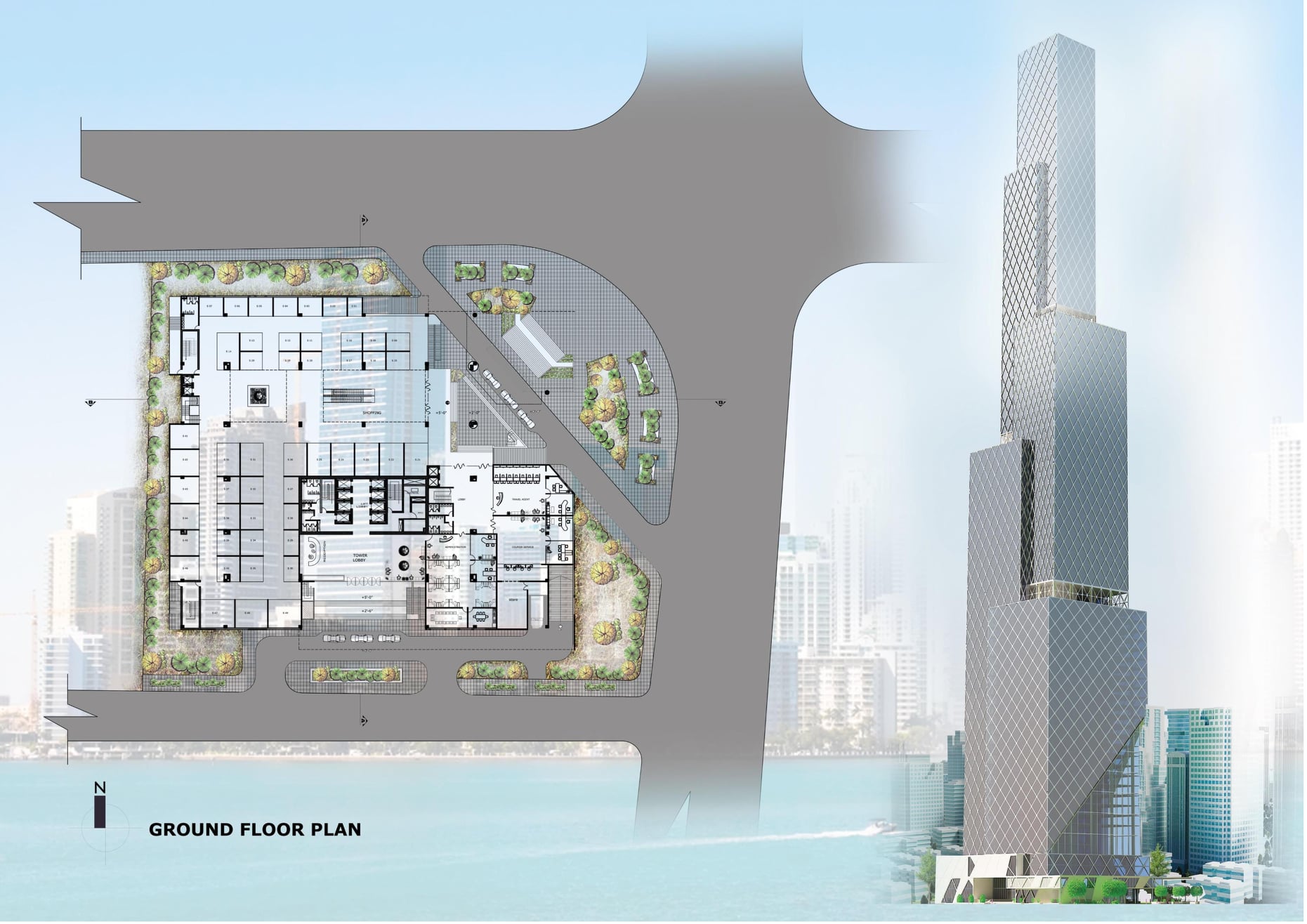 High-rise commercial complex