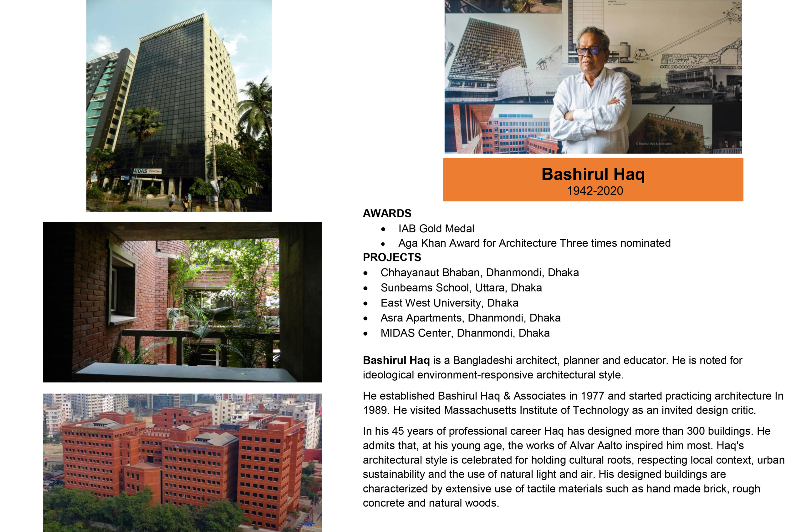 Remarkable Bangladeshi Architects Bashirul Haq